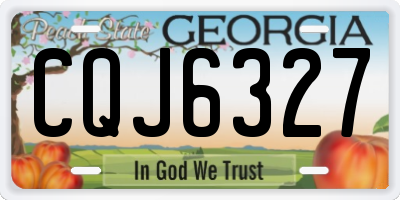GA license plate CQJ6327