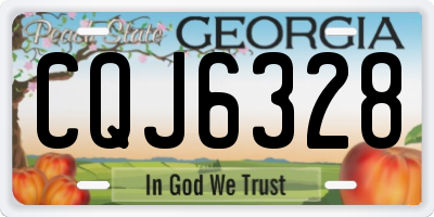 GA license plate CQJ6328