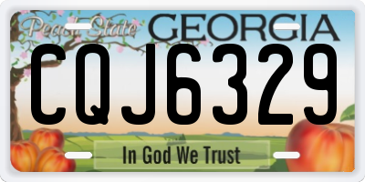 GA license plate CQJ6329