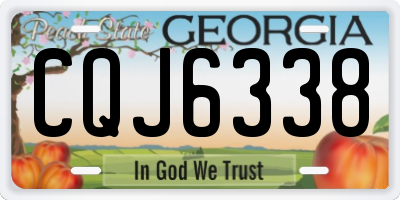 GA license plate CQJ6338