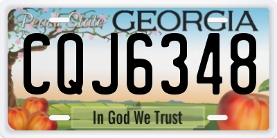 GA license plate CQJ6348