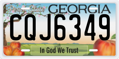 GA license plate CQJ6349