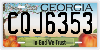 GA license plate CQJ6353