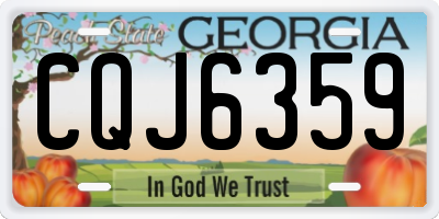 GA license plate CQJ6359