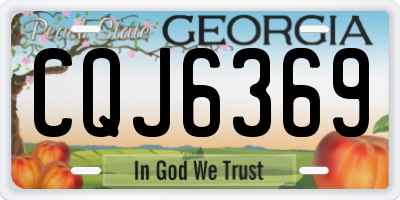 GA license plate CQJ6369