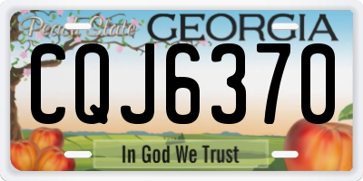 GA license plate CQJ6370