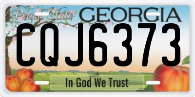 GA license plate CQJ6373