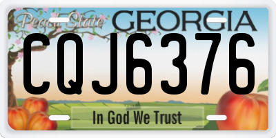 GA license plate CQJ6376