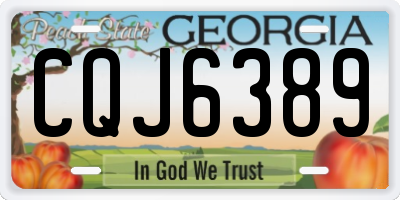 GA license plate CQJ6389
