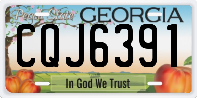 GA license plate CQJ6391