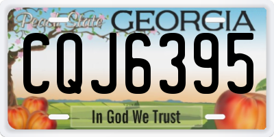 GA license plate CQJ6395