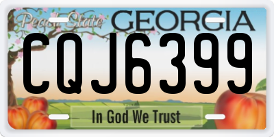 GA license plate CQJ6399