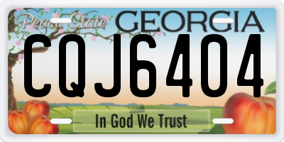GA license plate CQJ6404