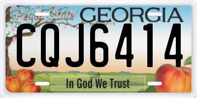 GA license plate CQJ6414