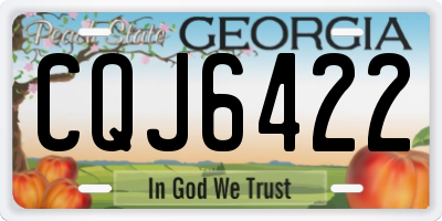 GA license plate CQJ6422