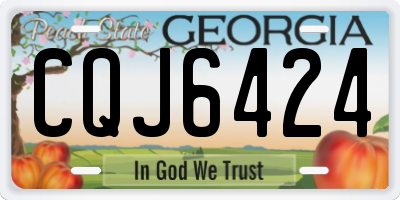 GA license plate CQJ6424