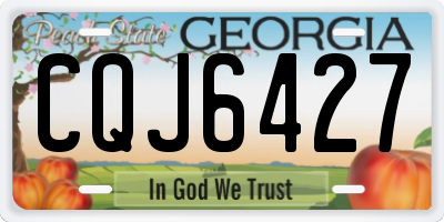 GA license plate CQJ6427