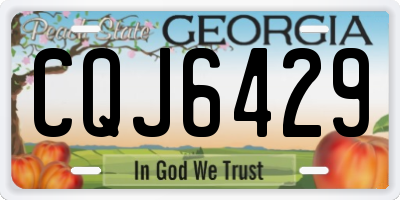 GA license plate CQJ6429