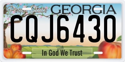 GA license plate CQJ6430