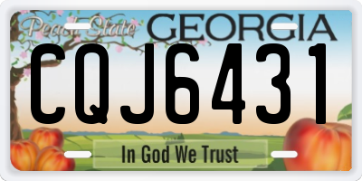 GA license plate CQJ6431