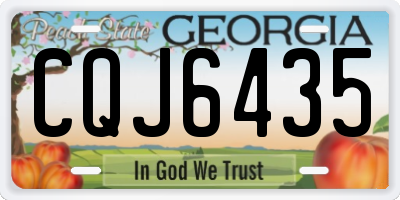 GA license plate CQJ6435