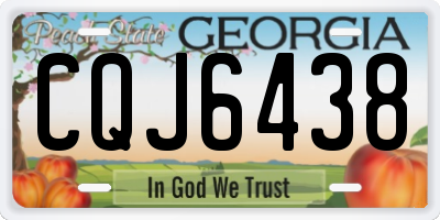 GA license plate CQJ6438