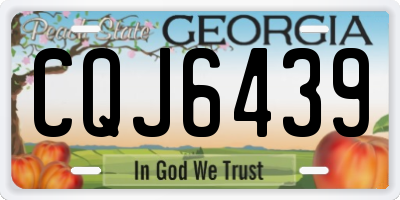 GA license plate CQJ6439