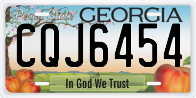 GA license plate CQJ6454