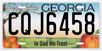 GA license plate CQJ6458