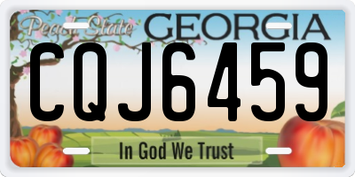 GA license plate CQJ6459
