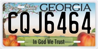GA license plate CQJ6464