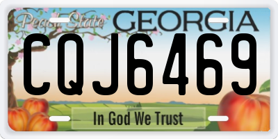 GA license plate CQJ6469