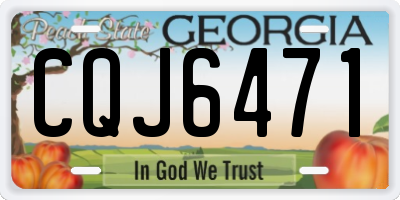 GA license plate CQJ6471