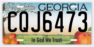 GA license plate CQJ6473