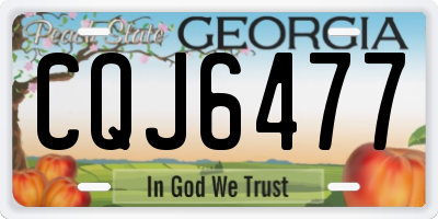 GA license plate CQJ6477