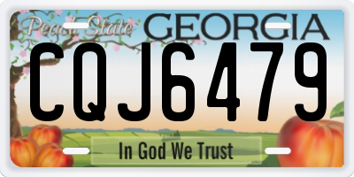GA license plate CQJ6479