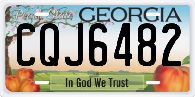 GA license plate CQJ6482