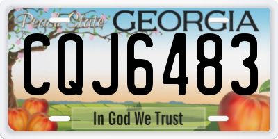 GA license plate CQJ6483