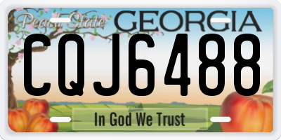 GA license plate CQJ6488