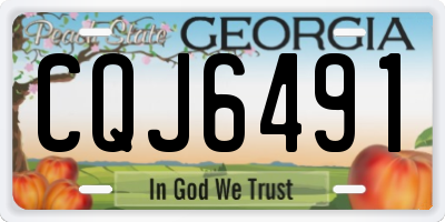 GA license plate CQJ6491