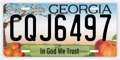 GA license plate CQJ6497