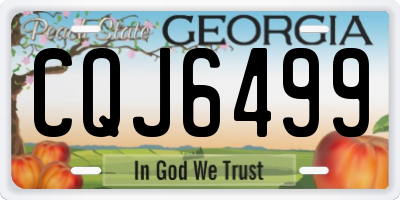 GA license plate CQJ6499