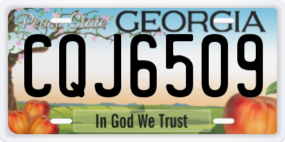 GA license plate CQJ6509