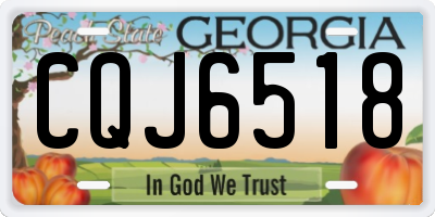 GA license plate CQJ6518