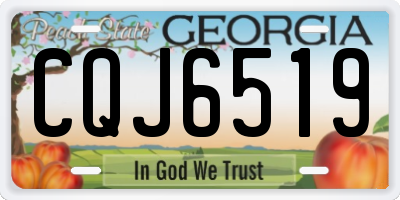 GA license plate CQJ6519
