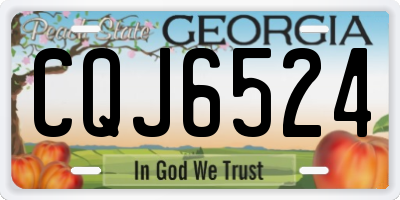 GA license plate CQJ6524