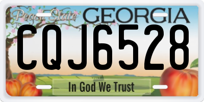 GA license plate CQJ6528