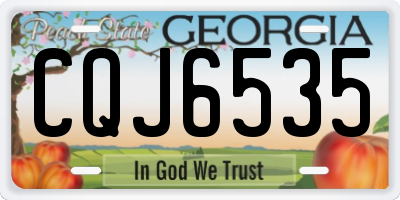 GA license plate CQJ6535