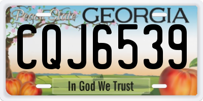 GA license plate CQJ6539