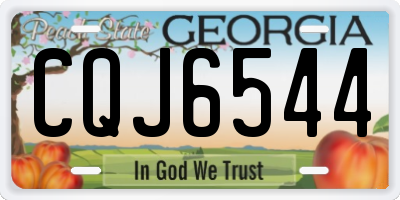 GA license plate CQJ6544